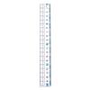 Children's Anti-Myopia Grid Ruler: 20cm Transparent Plastic with 15cm Wavy Line