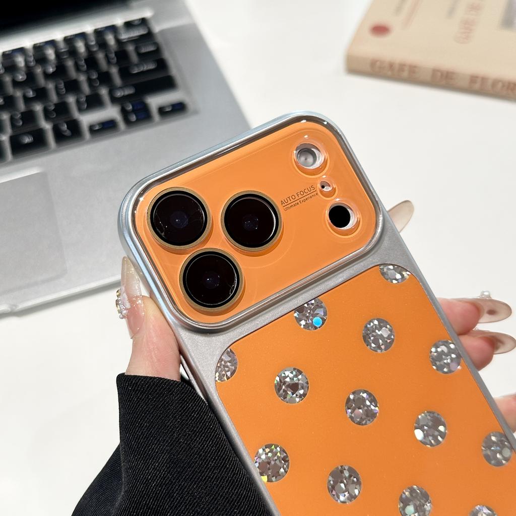 Luxury Glitter Polka Dot Phone Case for iPhone 17 16 15 14 Pro Max Sweet Cute Camera Protection Shockproof Bumper Cover Funda