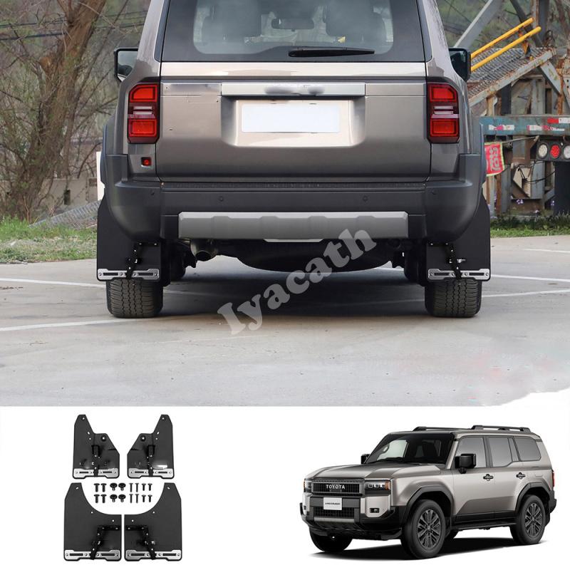 For Toyota Land Cruiser 250 Prado LC250 2024 2025 Red Front Rear Wheels Mud Flap Guards Mudguards Fender Splash Fenders Mudflaps
