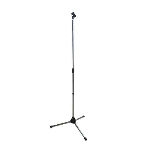 Professional Floor-Mounted Microphone Stand ST-F308 for Panasonic, TOA, JVC, and OKAYO, with Clip-on Microphone Holder for Microphones Up To 3.5cm Dia