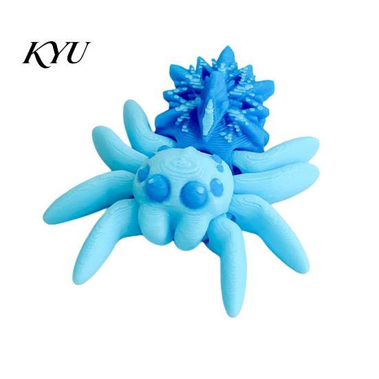 Mysterious Nighttime Play Toys Halloween Spider Figurine, 3D Printed Articulated Joint with Glow Trick or Treat Goody Bag Stuffers in Dark Eggs,
