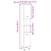 Bathroom Cabinet Sonoma Oak 12 x 11.8 x 70.5 in (30.5 x 30 x 179 cm) Particleboard