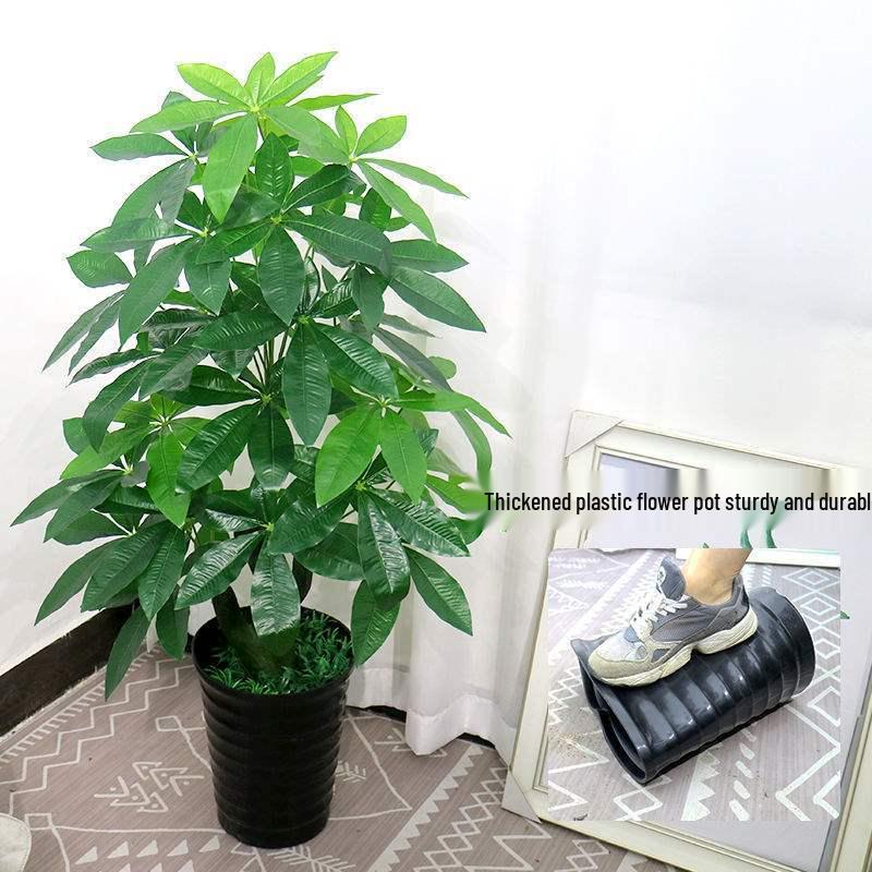 Künstlicher Geldbaum: Große Indoor-Plastikpflanze für Wohnzimmerdekoration, Künstlicher Bonsai- Simulationsbaum im Topf