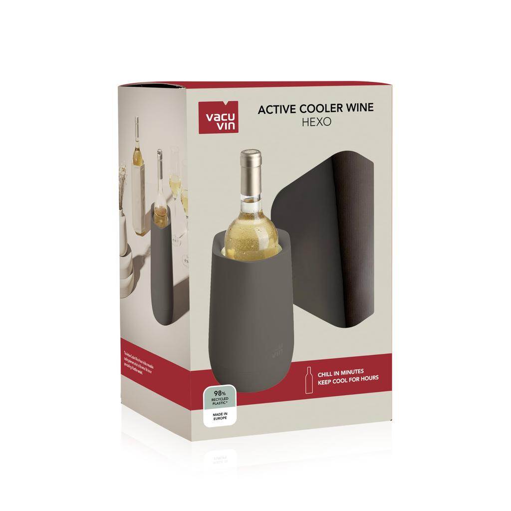 [Officially Imported] Vacu Vin Wine Cooler, HEXO Graphite Vacu Vin Wine Chiller, Cools and Insulates, Perfect for Bars, Cafes, and Commercial Use