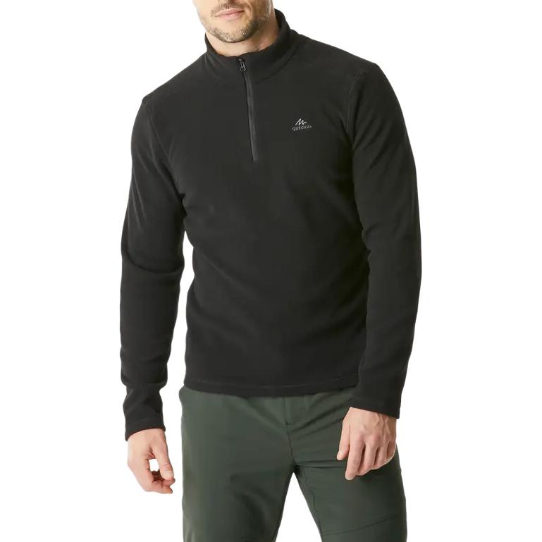 DECATHLON QUECHUA MH100 Mountain Trekking Fleece Warm Comfortable Stylish Jacket Men's Black