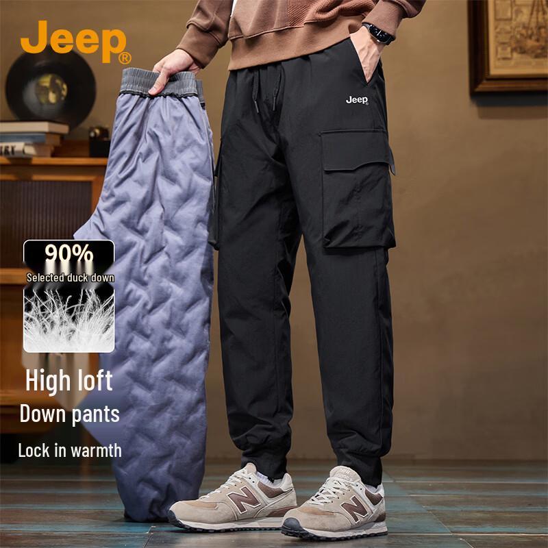 JEEP Men s Multi-Pocket Cargo Down Pants L