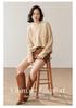 Women's European Style Cashmere Sweater - Round Neck, Thick, Loose Fit, Cable Knit with Diamond Pattern, Perfect for Autumn/Winter.