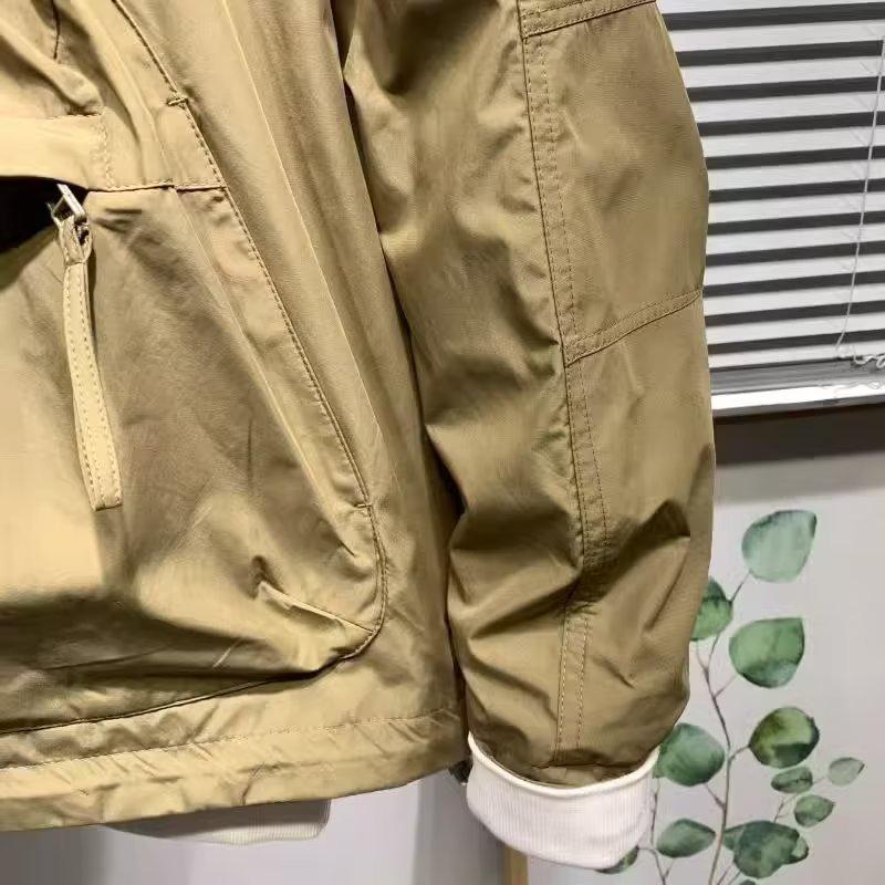 Men's Trendy Hooded Windbreaker Pullover with Large Pocket for Casual Spring Workwear