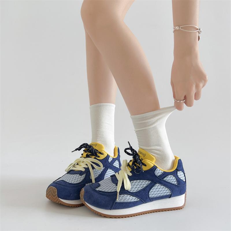 Queen Fan Silver Retro Platform Training Shoes Women's Shoes 2025 New Summer Skirt Height Enhancing Casual Sneakers