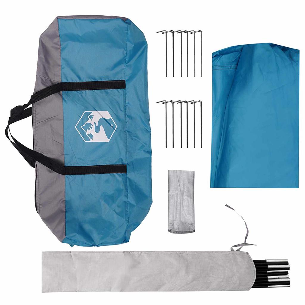 Camping Tarp Waterproof Blue 695 x 580 x 200 cm