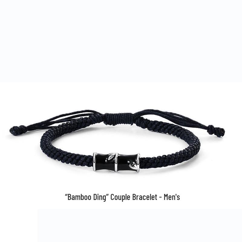 Bambu Gümüş Çift Bileklikleri - Erkek ve Kadınlar İçin El Yapımı Niş Tasarım, Mükemmel Yılbaşı Hediyesi.