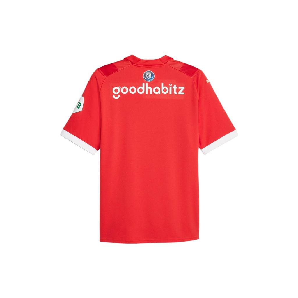 Puma Polo Letter Fitted Short Sleeve Soccer Jersey Women Tops Red 770578-01