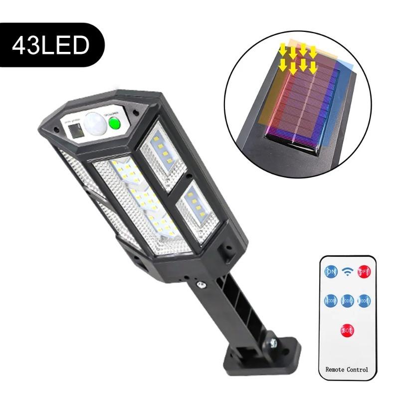 

1 шт. яркий светодиодный солнечный настенный светильник, датчик движения IP65, 3 режима освещения, уличный садовый уличный фонарь для безопасности 1pcs