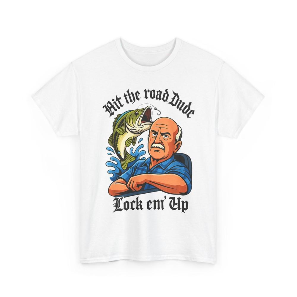 

В путь, чувак, запирай их! Забавная футболка с дизайном M