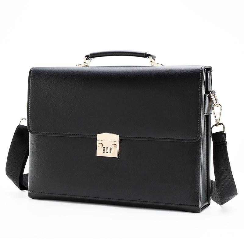 Men's Business Handbag Password Lock Briefcase Rero Portfolio Attache Case Large Capacity Office Computer Bag