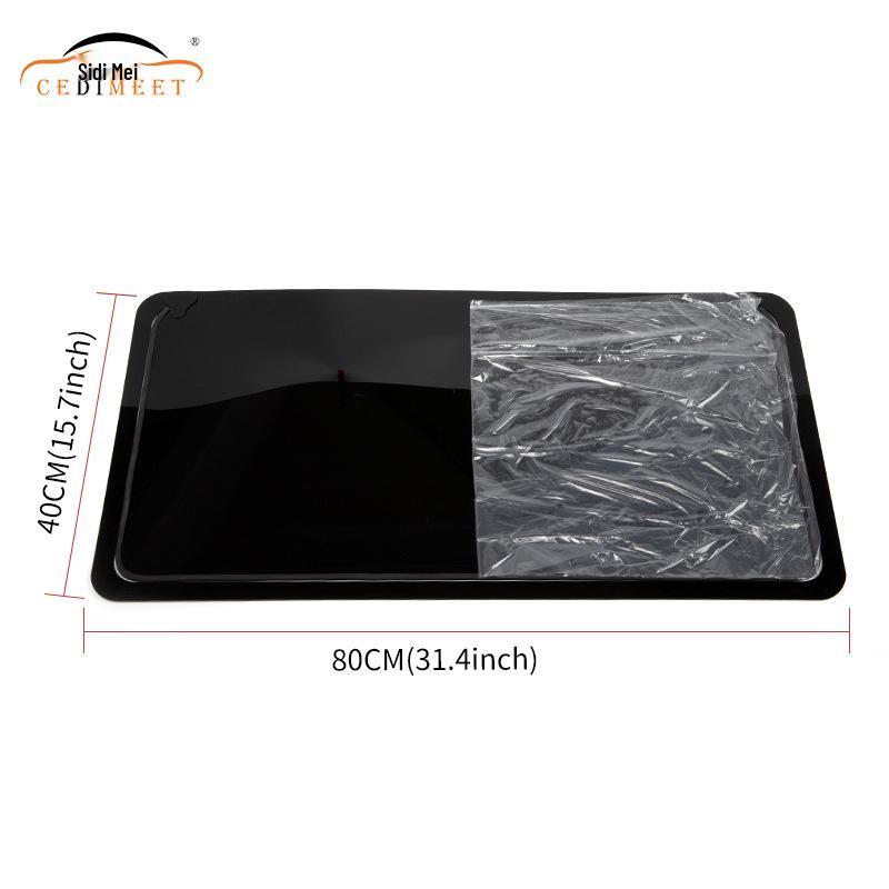 Déflecteur de Toit Ouvrant Universel en Caoutchouc pour Voiture 80x40CM