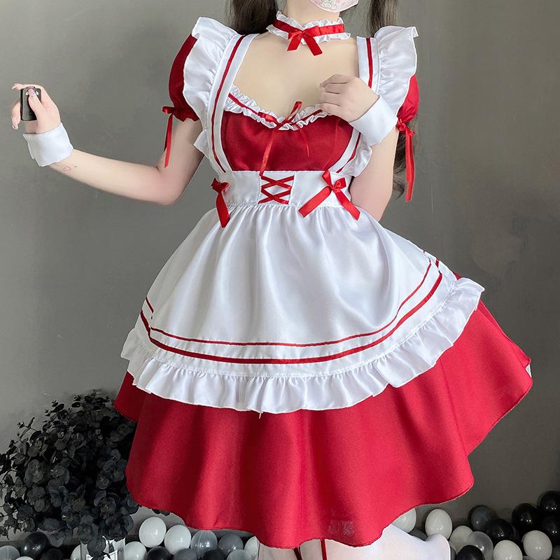 Uroczy Miękki Japoński Kostium Cosplay Maid Lolita na Występ Sceniczny