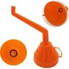 Filling Funnel with Filter Petrol Motorbike Engine Oil Funnel Hand-free Large Diameter Plastic Car Maintenance Filling Tool