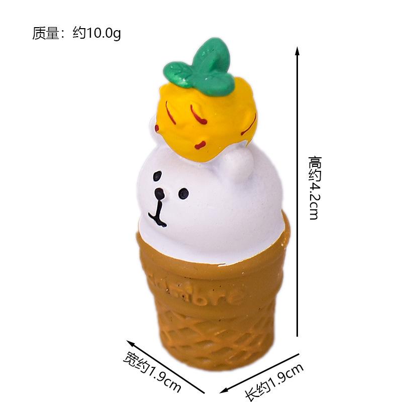 Zakka Summer Ice Cream Truck Monster Chocolate Cool Mint Popsicle Cone Cat Cute Snow Monster Creative Miniature Scene Decoration