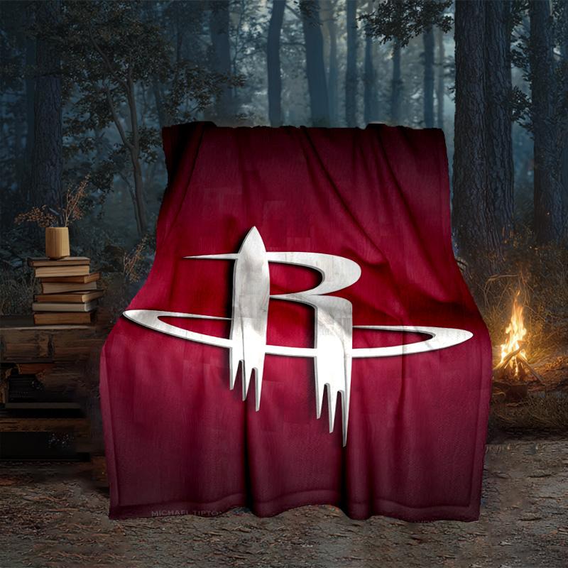 Rockets Team Art Blanket Flannel Throw for Sofa, Travel, Camping, Livingroom, Office, Chair and Bed Soft and Warm Holiday gifts