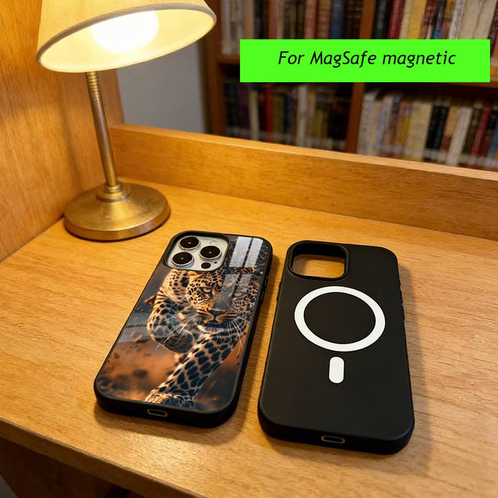 Cool Cheetah Phone Case For iPhone17,16,15,14,13,12,11 Plus,Pro Magnetic with Magsafe Wireless Charging