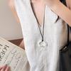 Korean Heart Comb Black Drawstring Necklace - Women's Fashion Choker Chain