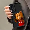 Husă de telefon cu ursuleț de pluș de desene animate T-Teddy Pentru Samsung Galaxy S26 S25 S24 S23 S22 S21 FE S20 ULTRA PLUS Husă TPU Carcasă de protecție rezistentă la șocuri