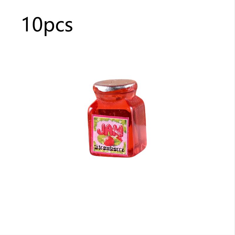 8/10Pcs 1:12 Micro Jam Bottle Simulation Model Dollhouse Miniature Kitchen Decoration Dolls House Accessories Toy