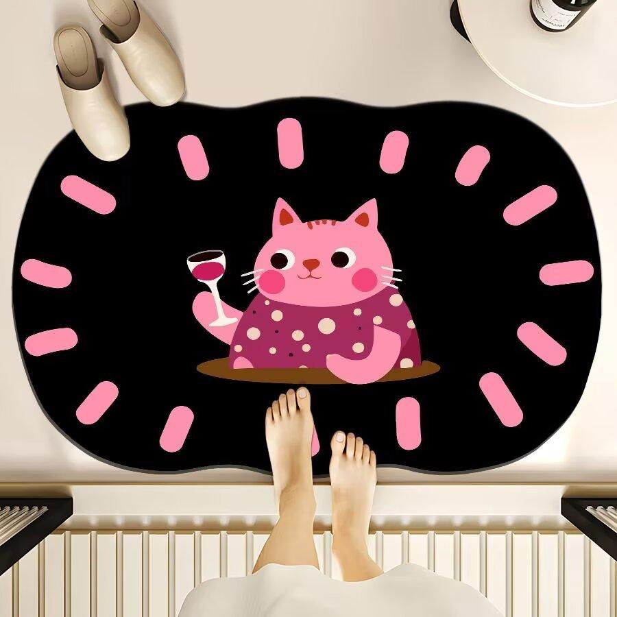 Diatom Mud Pad Resistant To Dirty Toilet Bathroom Toilet Door Area Moisture-wicking Quick Drying Mat Shower Room Door Slip-resistant Mat
