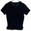 Chanel Black P51172 Cotton Knit T-Shirt Tops 34 blackUsed
