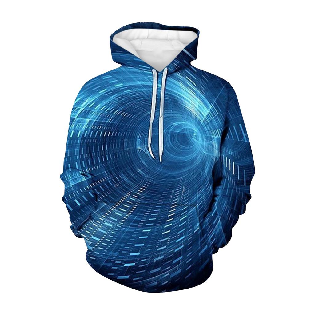 3D Sweater Vortex Print Long Sleeve Hoodie Men's Sportswear
