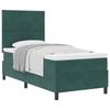 Boxspring Bed with Headboard Dark Green 100 X 200 Cm Velvet