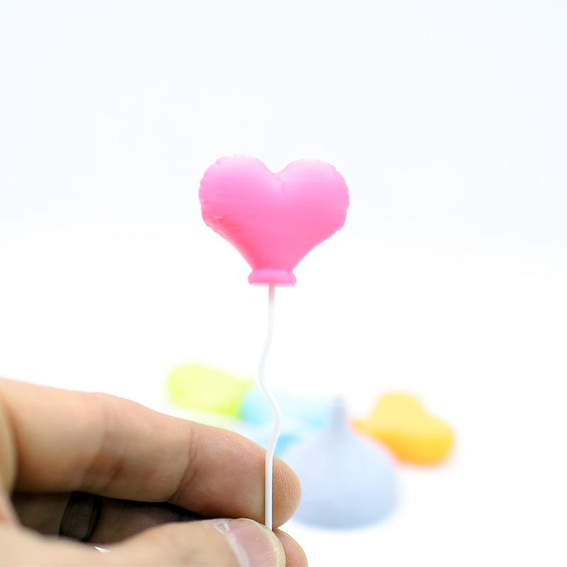 Miniature Balloon Model 1/12 Dollhouse 3D Heart Balloon Stand Dollhouse Wedding Birthday Scene Decor Micro Scene Photos Props