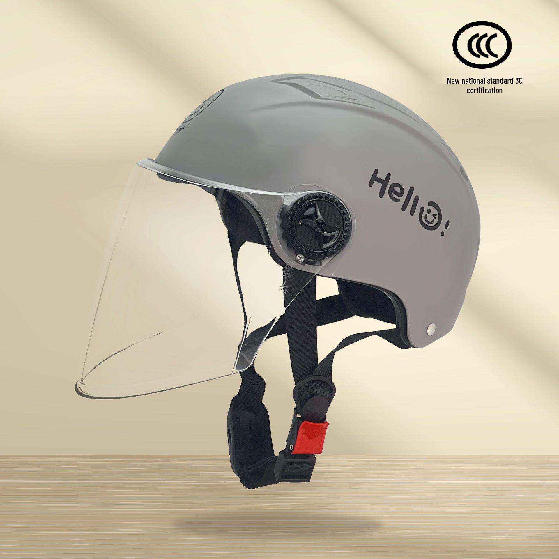 3C Certified Unisex Winter Warm Electric Vehicle Helmet with HD Anti-fog Visor Single Visor with Anti-fog Cloth