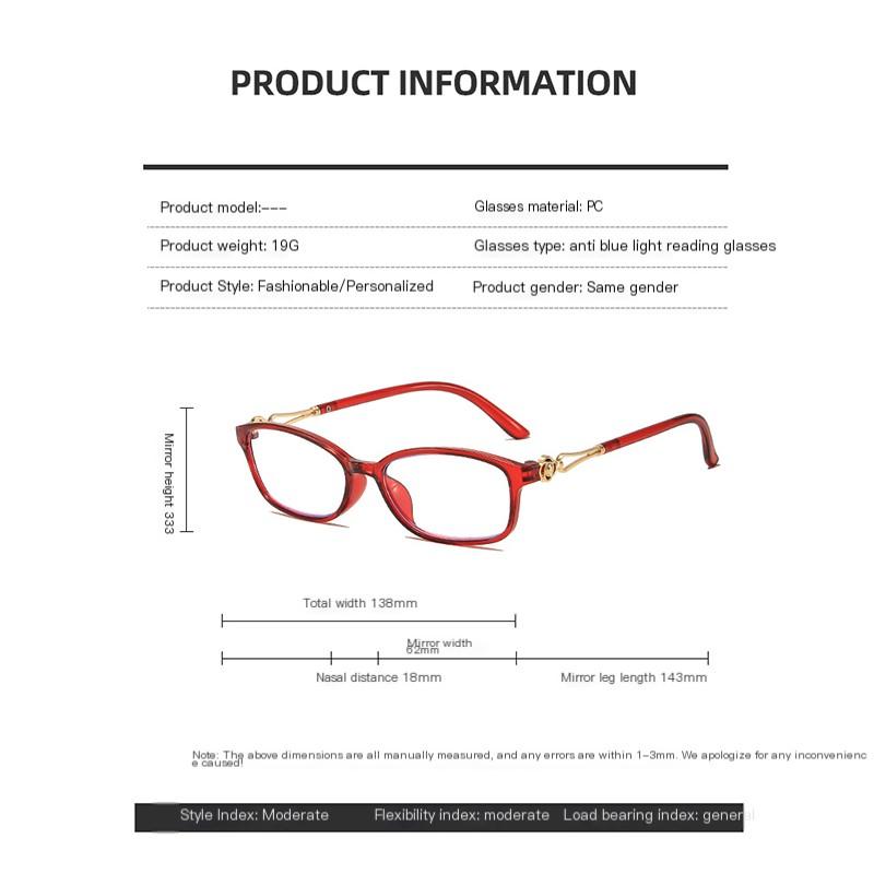New Fashion Reading Glasses Women Computer Eyeglass +1.0 +1.5 +2.0