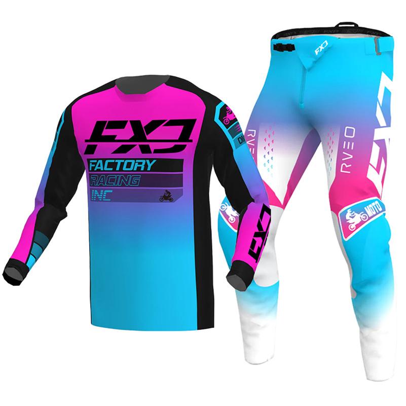 Motokrosová sada pro děti 4 5 6 7 8 9 10 11 12 13 let Mladé dítě Motocykl chlapec dívka Dres Sady kalhot závodní kombinéza Off-road Enduro MX MTB