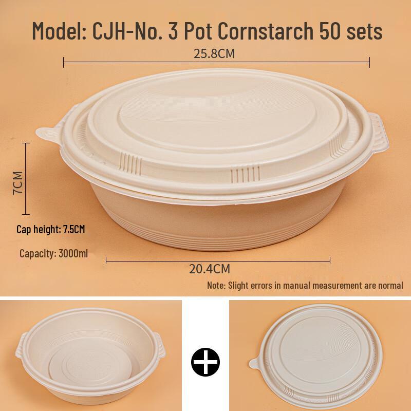 Eco-Friendly Corn Starch Disposable Food Container
