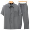Men's Chinese Style Tang Suit Grandpa Shirt & Pants Set - Ethnic Hanfu for Middle-Aged & Elderly