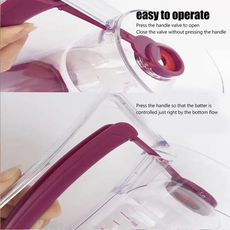 Batter Dispenser ABS 900ml Batter Cream Separator Baking Tool for Pancake Cupcake Cake Waffle Cupcake Batter Dispenser