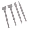 4PCS Electric Hammer Chisels Round Shank Point and Flat Chisel Set for Stone Concrete Brick Wall