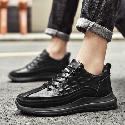 Neue Herrenschuhe Outdoor-Freizeit-Sneaker Luftpolster Laufschuhe Dicke Sohle Arbeitsschuhe Krokodilmuster Herrenschuhe