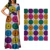 African Waxed Printing Fabric 3Yard Double Side Geometric Print Polyester Fabric For Sewing Craft and Home Decoration
