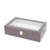Watch Box, Wooden Watch Organizer, High-end Watch Storage Box, 10 Slots Display Case with Large Glass Lid,  Ideal Gift