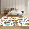 Cartoon Kids Bedroom Area Rugs Decorative Carpet with Playful Truck Illustration for Cozy Bedroom Spaces Carpets Home Decor Rug