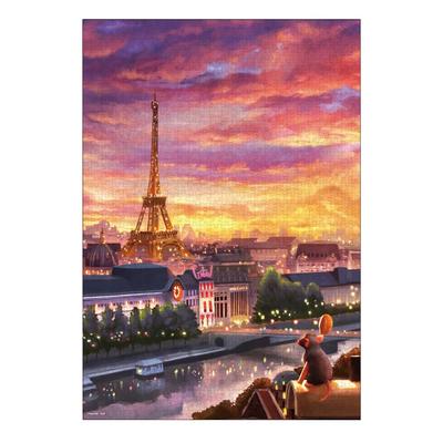 Tenyo In 1000 Piece Jigsaw Puzzle Disney Delicious Restaurant One Day At Sunset City of Longing Comes with Glue and Spatula Service Card Included