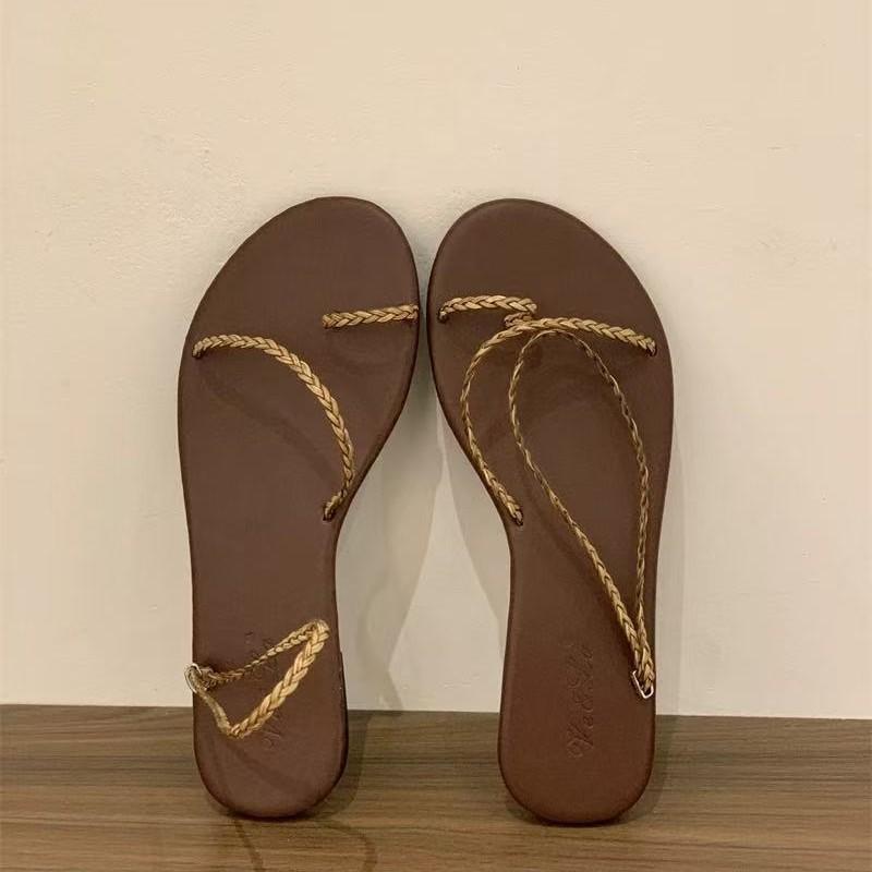 2025 spring and autumn new fashion versatile round head winding belt fashion women's sandals women