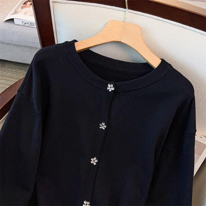 Damen Strickjacke in Übergröße, locker gestrickt, Brustumfang 150-160 - 8033