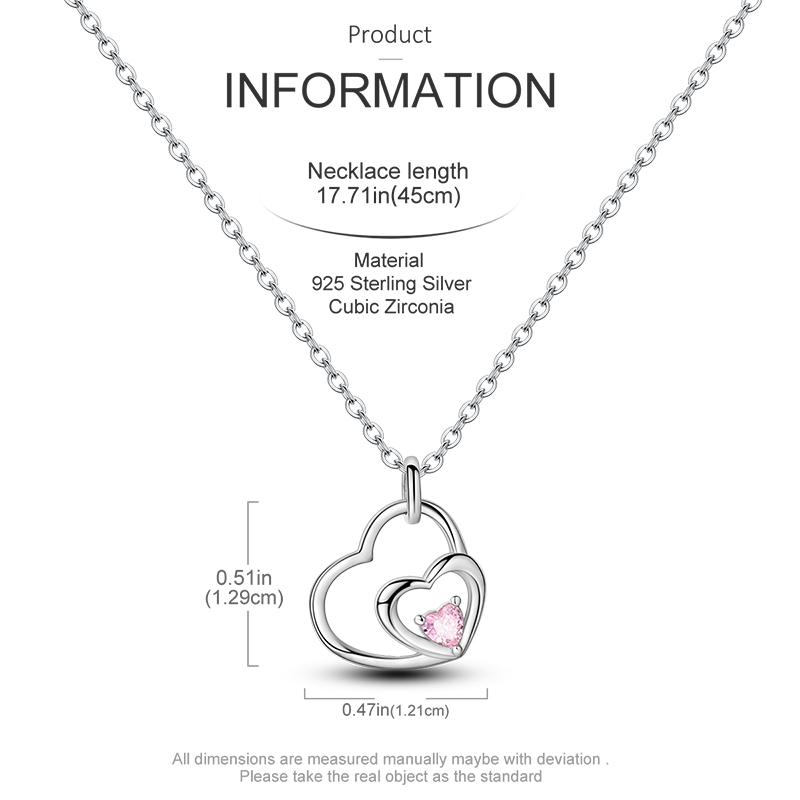 New 925 Silver Necklace Zircon Heart Butterfly Simple Necklaces For Women Anniversary Birthday Jewelry Gift Female