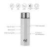 Stainless Steel Water Bottle 1L For Gym Travel Office Use | Leakproof Rust-Proof Design | Sleek White BPA-Free Hydration Bottle