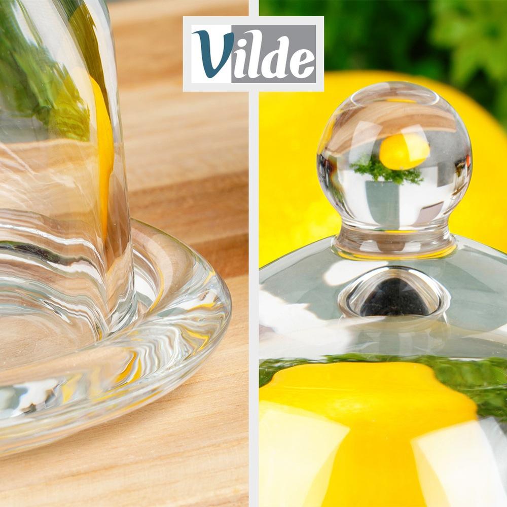 Glass Lemon Container with Lid for Storing and Serving Lemons